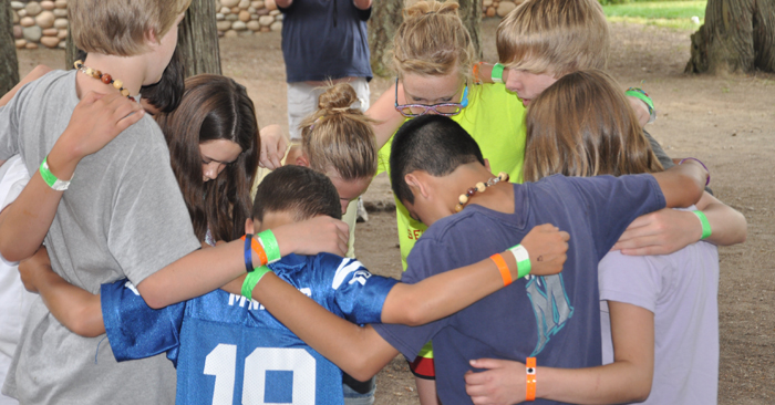 Christian Youth Group Praying